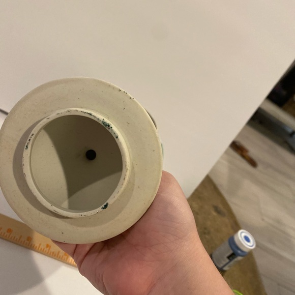 Vintage ginger jar white yellow sunflowers with green stem gorgeous home decor - Picture 4 of 8